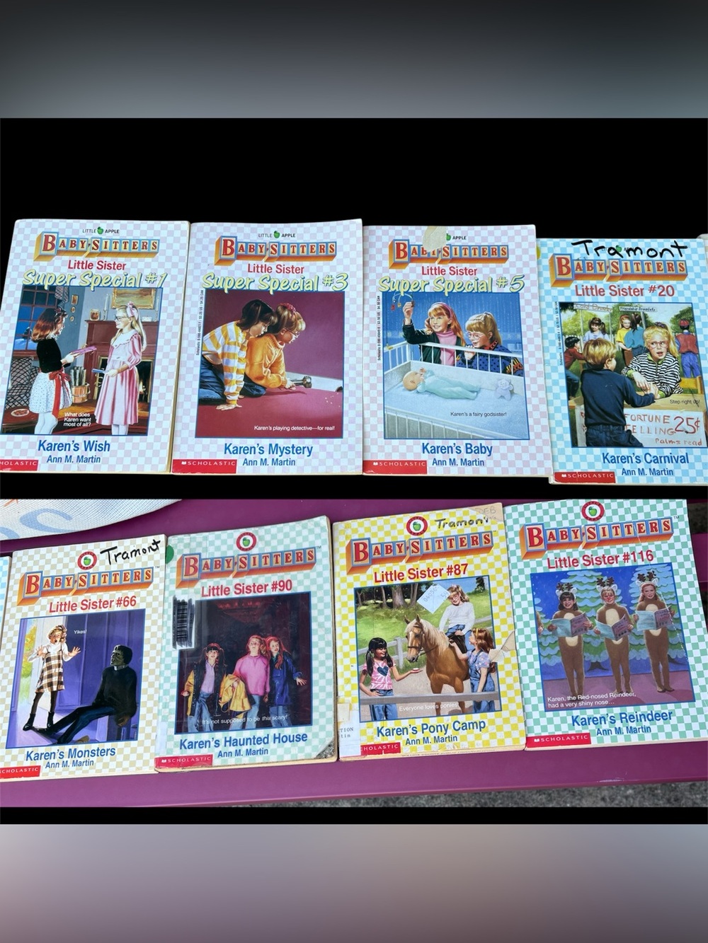 Vintage Babysitters Club Little Sister Lot 8 Books 1, 3, 5, 20, 66, 90, 87, 116